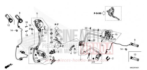 SCHALTER/KABEL (DCT) CRF1100DL de 2020